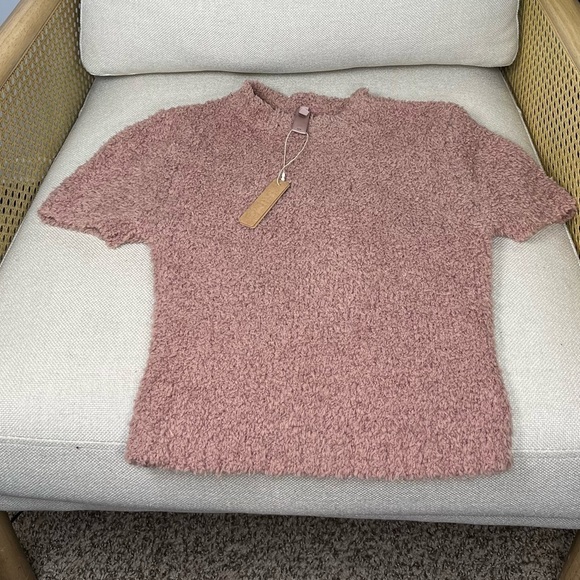 NWT Skims Cozy Knit Cropped T Shirt - Picture 2 of 3
